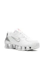 Nike Shox TL White Metallic Silver Max Orange - Image 2
