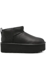 UGG Classic Ultra Mini Platform Boot Black Leather