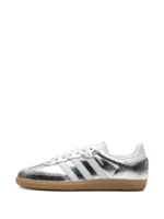 Adidas Samba OG Silver Metallic Cracked Leather - Image 4