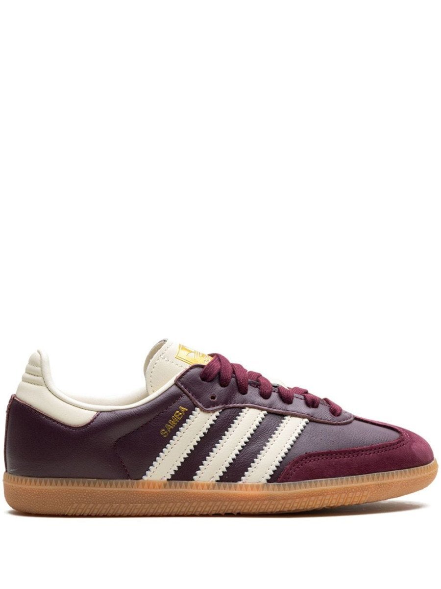 IMG_4459.jpeg Adidas Samba OG Maroon Gold Metallic - Image 1