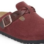 Birkenstock Red Boston Suede Clogs - Image 5