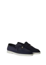 Loro Piana Summer Charms Walk Loafer Suede Ocean Heart - Image 2