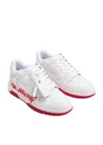 OFF-WHITE Out Of Office "OOO" Low Tops For Walking White Red SS22 - Image 2