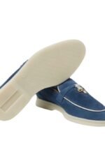 Loro Piana Summer Charms Walk Loafer Suede Ocean Heart - Image 7