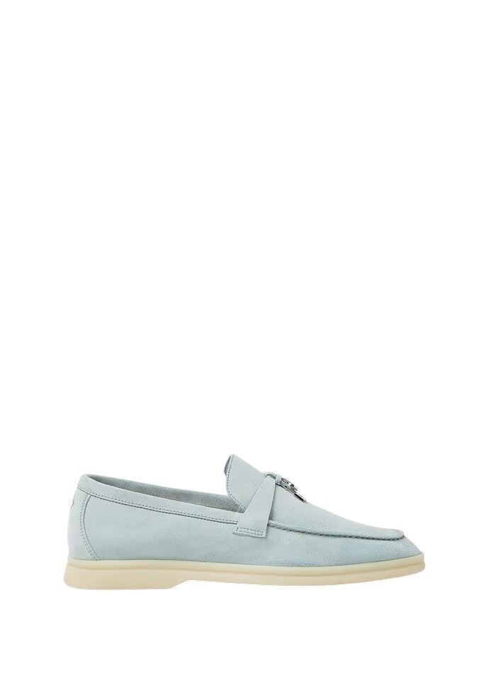 Photoroom_20250802_181552.jpg Loro Piana Summer Charms Walk Loafer Suede Spring Waterfall Melange - Image 1