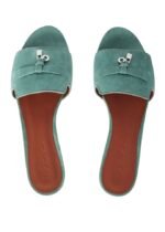 Loro Piana Summer Charms Sandal Green Sap - Image 4