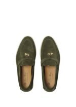 Loro Piana Summer Charms Walk Loafer Suede Ribbon Green - Image 4