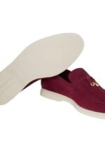 Loro Piana Summer Charms Walk Loafer Suede Bright Amaranth - Image 6