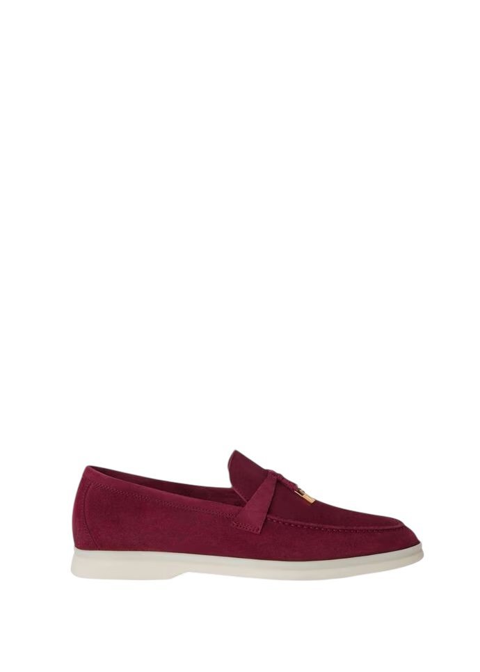 Photoroom_20250903_035410.jpg Loro Piana Summer Charms Walk Loafer Suede Bright Amaranth - Image 1