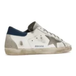 Golden Goose Super-Star White Royal Blue Grey Suede Patch - Image 2