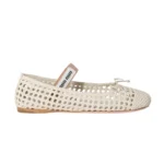 Miu Miu Woven Nappa Leather Ballerinas
