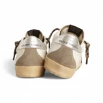 Golden Goose Super-Star With Burgundy Glitter Star And Silver Heel Tab - Image 4