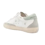 Golden Goose Super-Star Leather Sneakers – White Silver Aqua - Image 3