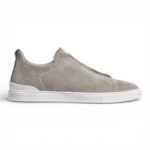 Zegna Suede Triple Stitch Grey Men’s