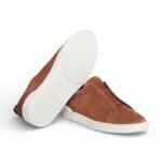 Zegna Suede Triple Stitch Tobacco Men’s - Image 5
