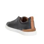 ZEGNA Black & Brown Deerskin Triple Stitch - Image 3