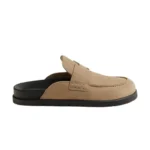 Hermès Go Mules in beige suede