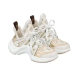 LOUIS VUITTON ARCHLIGHT SNEAKERS ‘BEIGE MONOGRAM GOLD - Image 4