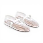 Alaia Fishnet Ballerina Flats | White - Image 2