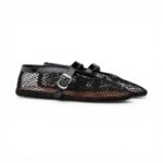 Alaia Fishnet Ballerina Flats | Black - Image 2