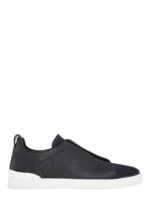 Zegna BLACK DEERSKIN TRIPLE STITCH