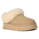 UGG Tazzelle Logo Patch Slippers – Beige - Image 2